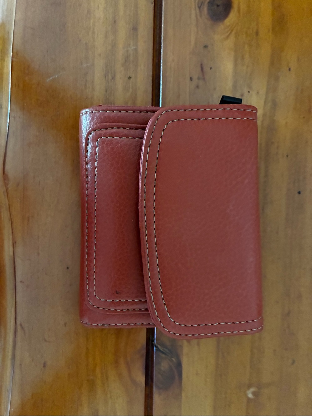 Leather Phone Wallet Case - Red